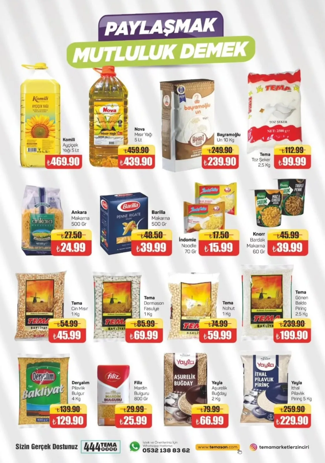 Tema Tema Market 6 Şubat 2026 Aktüel Kataloğu sayfa 3: Tema Dermason Fasulye 1 Kg, Tema Nohut 1 Kg