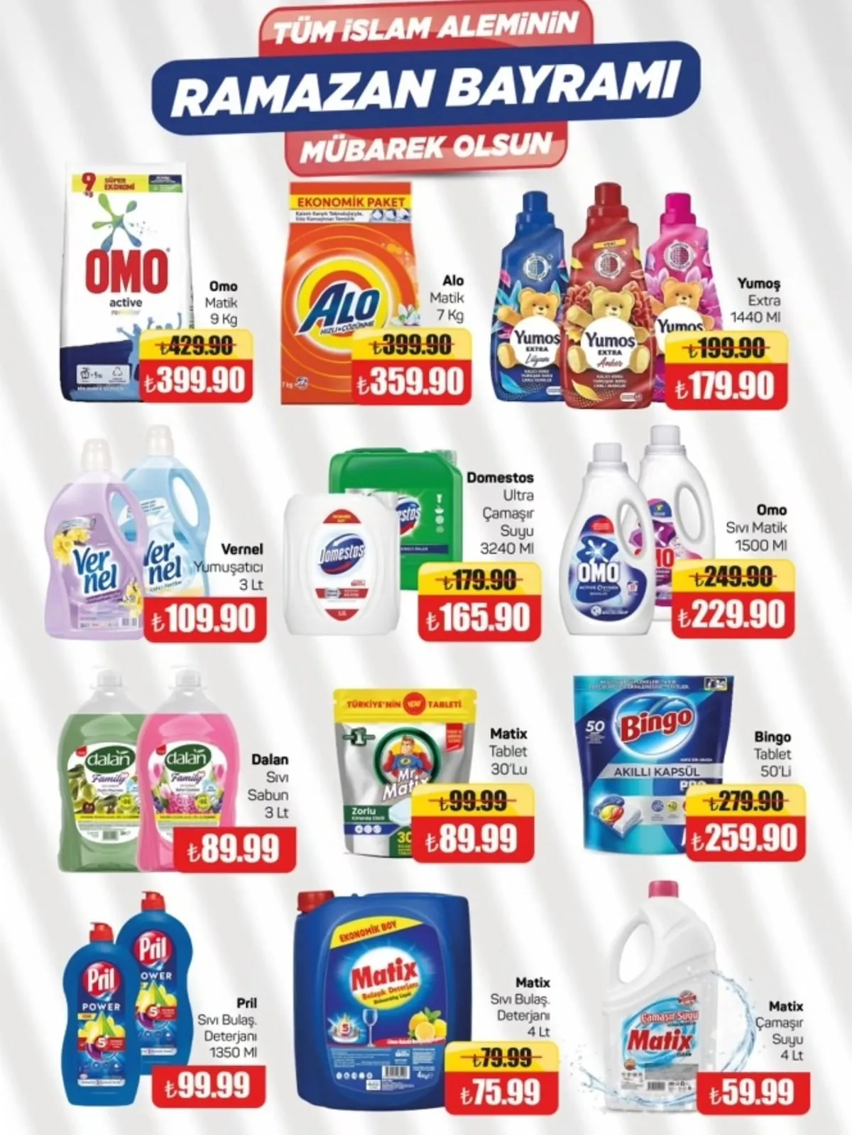 Tema Tema Market 6 Mart 2026 Aktüel Kataloğu sayfa 11: Bingo Tablet 50'Li, Omo Matik 9 Kg