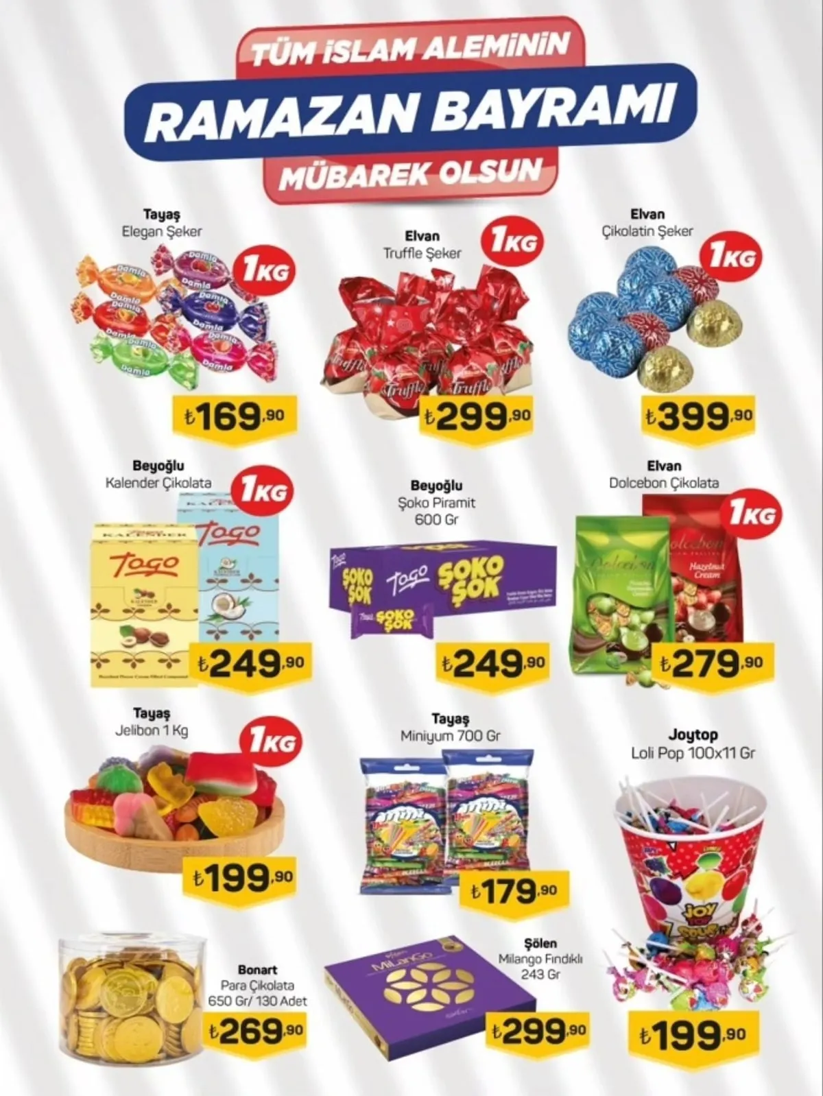Tema Tema Market 6 Mart 2026 Aktüel Kataloğu sayfa 3: Elvan Truffle Şeker 1Kg, Elvan Çikolatin Şeker 1Kg