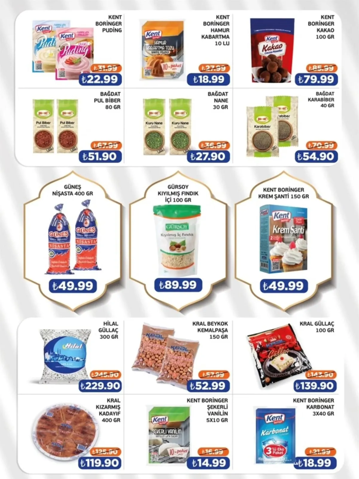 Tema Tema Market 6 Mart 2026 Aktüel Kataloğu sayfa 4: Kent Boringer Şekerli Vanilin 5X10 Gr, Kral Beykok Kemalpaşa 150 Gr