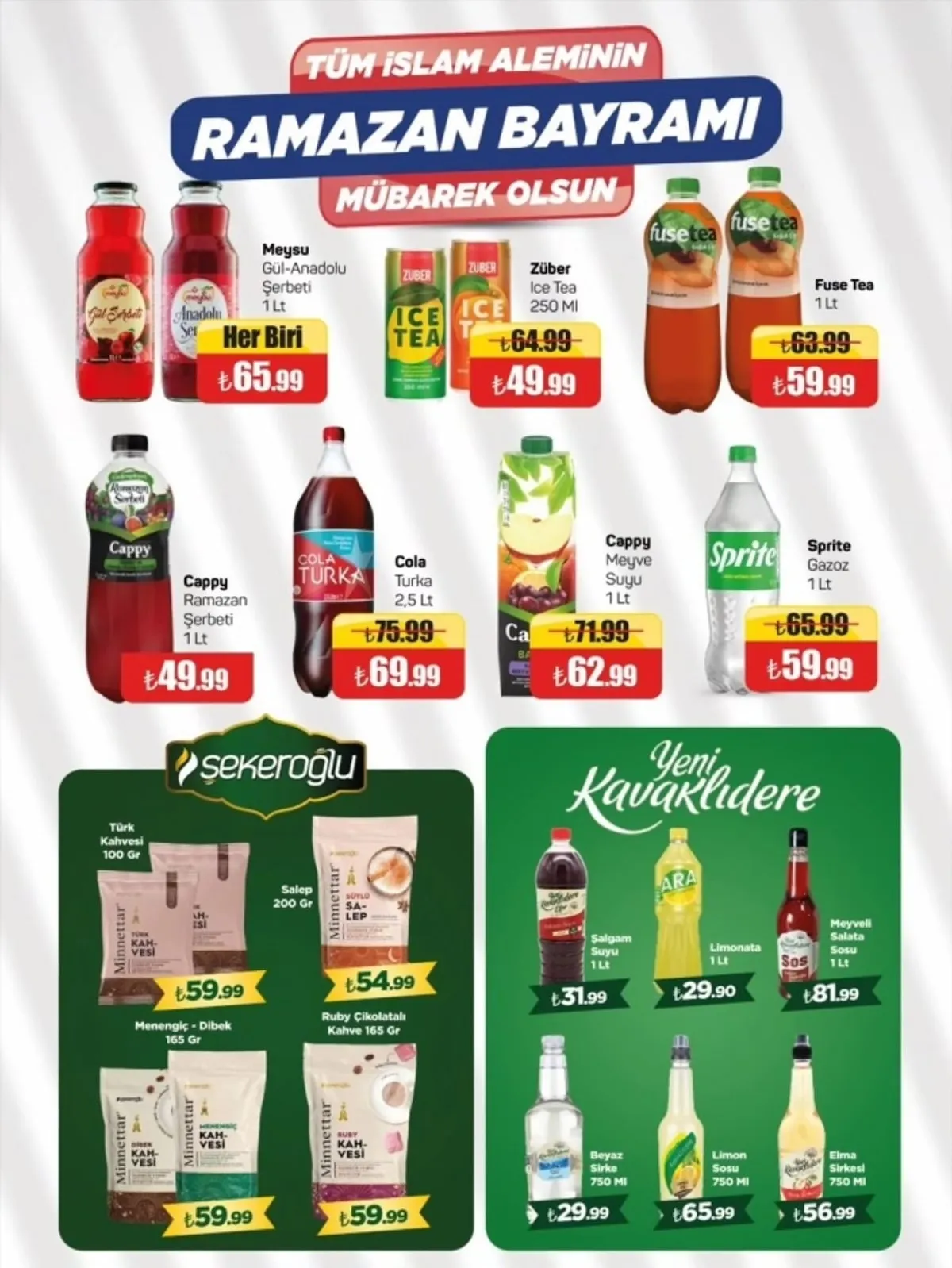 Tema Tema Market 6 Mart 2026 Aktüel Kataloğu sayfa 8: Sprite Gazoz 1 Lt, Cappy Meyve Suyu 1 Lt