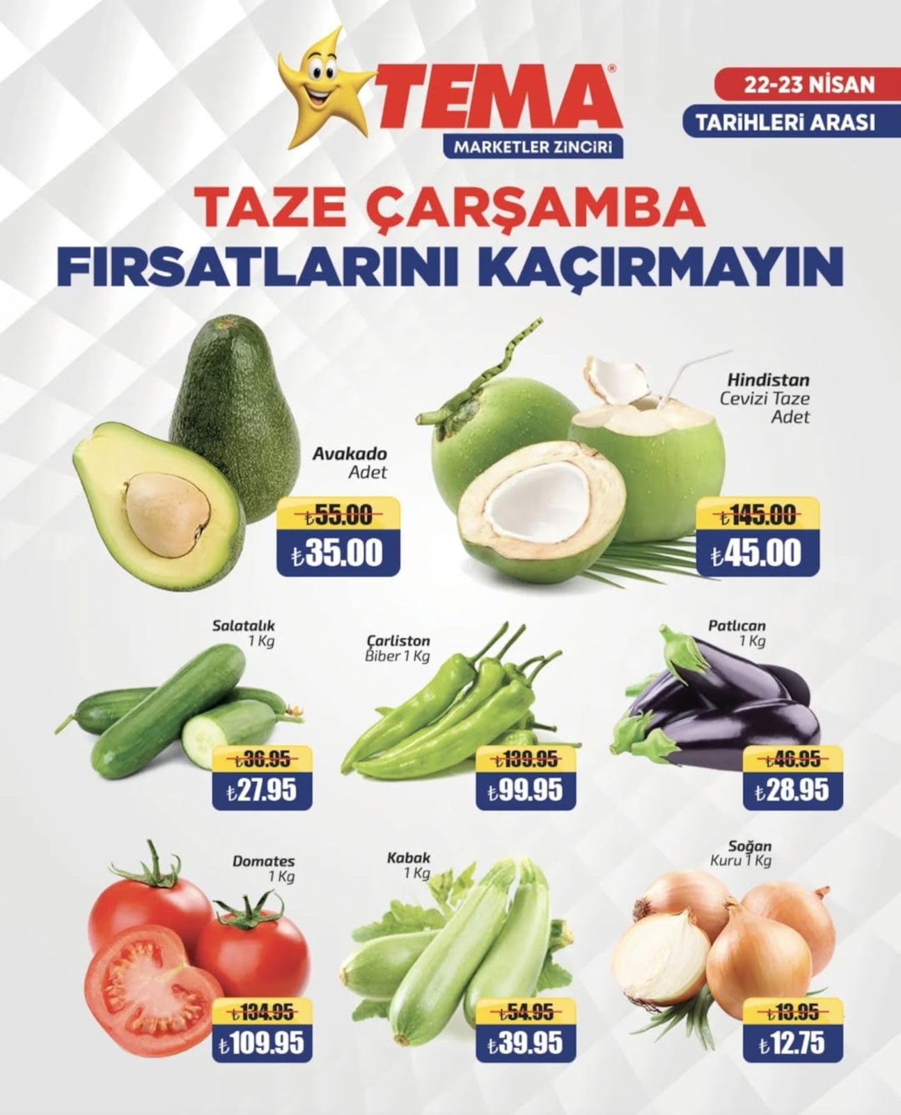 Tema Market 22 Nisan 2026 Aktüel Kataloğu broşürü