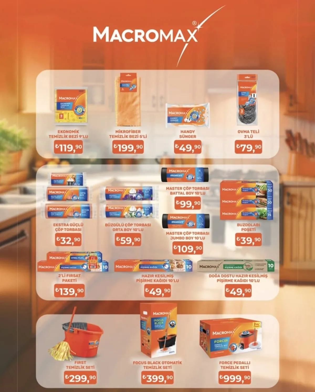 Tema Tema Market 15 Mayıs 2026 Aktüel Kataloğu sayfa 11: Macromax Büzgülü Çöp Torbası Orta Boy 10'Lu, Macromax Buzdolabı Poşeti