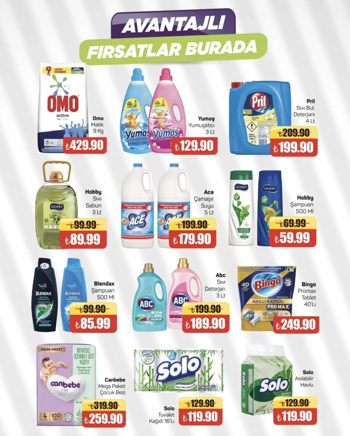 Tema Tema Market 15 Mayıs 2026 Aktüel Kataloğu sayfa 12: Blendax Şampuan Mentol Ferahlığı 500 Ml, Ace Çamaşır Suyu 5 Lt