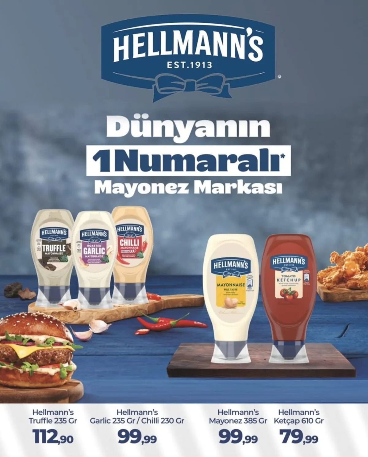 Tema Tema Market 15 Mayıs 2026 Aktüel Kataloğu sayfa 16: Hellmann'S Garlic 235 Gr / Chilli 230 Gr, Hellmann'S Truffle 235 Gr