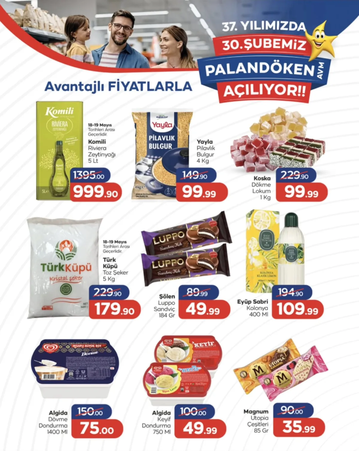 Tema Tema Market 18 Mayıs 2026 Aktüel Kataloğu sayfa 2: Koska Dökme Lokum 1 Kg, Yaylav Pilavlik Bulgur 4 Kg