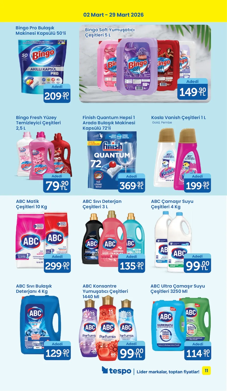 Tespo Tespo 2 Mart 2026 Aktüel Kataloğu sayfa 11: Lezita Pro Piliç Cordon Bleu 1 Kg, Maret Pratik Dana Macar Salam 50 Gr