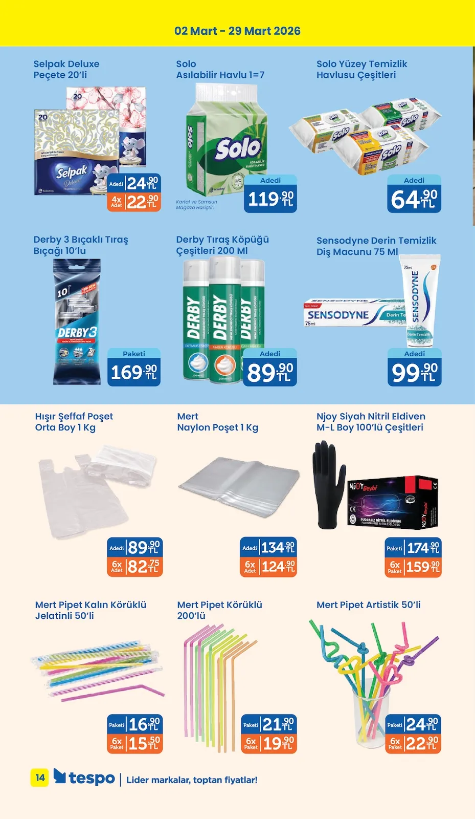 Tespo Tespo 2 Mart 2026 Aktüel Kataloğu sayfa 14: Ülker Albeni 24X40 Gr, Ülker Pötibör Bisküvi 4X200 Gr