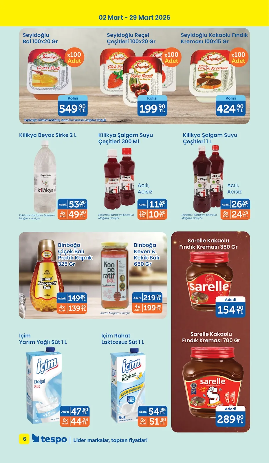 Tespo Tespo 2 Mart 2026 Aktüel Kataloğu sayfa 6: Hışır Şeffaf Poşet Orta Boy 1 Kg, Mert Naylon Poşet 1 Kg