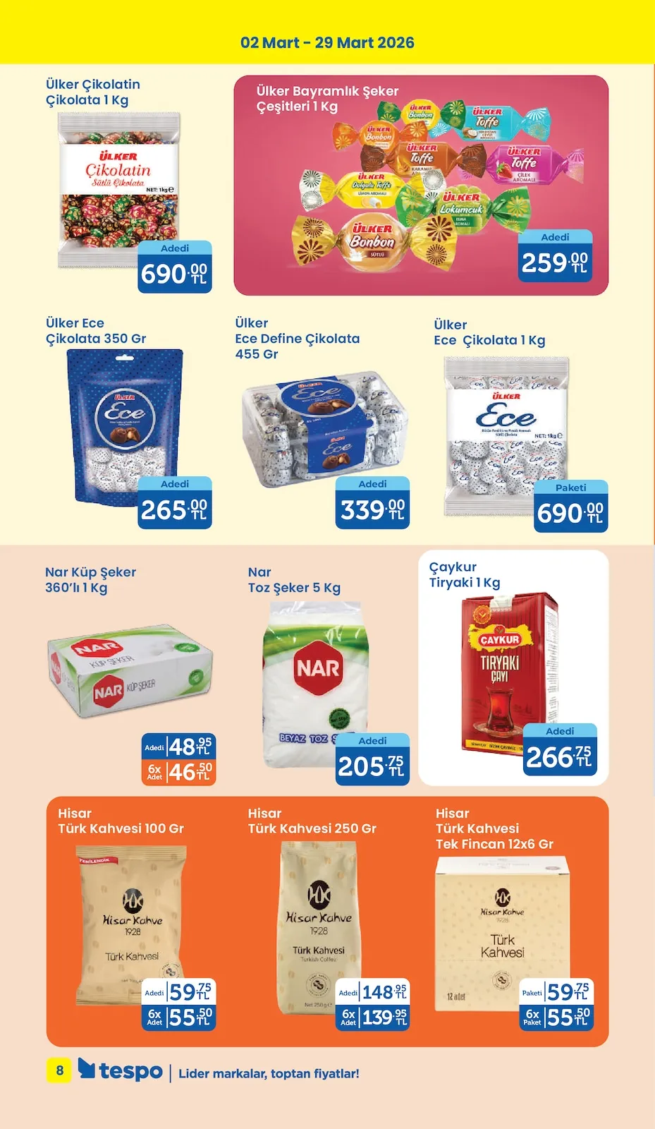 Tespo Tespo 2 Mart 2026 Aktüel Kataloğu sayfa 8: Bref Power Aktiv Wc Blok Çeşitleri 3X50 Gr