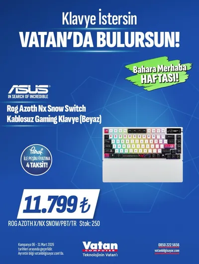 Vatan Bilgisayar 6 Mart 2026 Aktüel Kataloğu