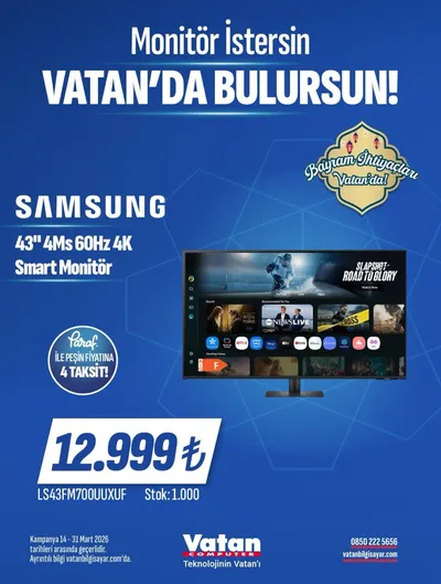 Vatan Bilgisayar 14 Mart 2026 Aktüel Kataloğu