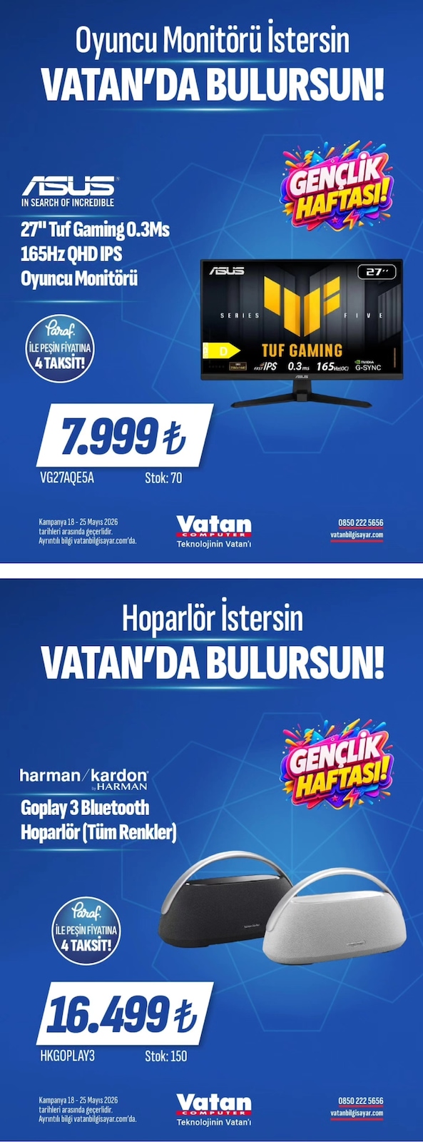 Vatan Bilgisayar 18 Mayıs 2026 Aktüel Kataloğu