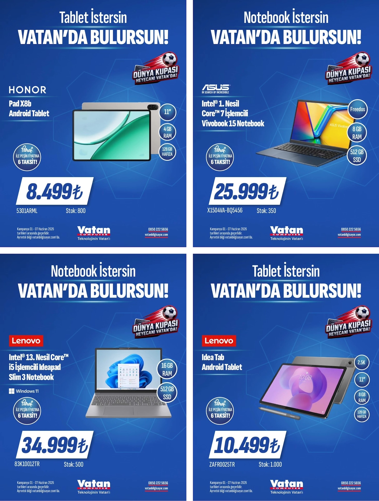 Vatan Bilgisayar 1 Haziran 2026 Aktüel Kataloğu