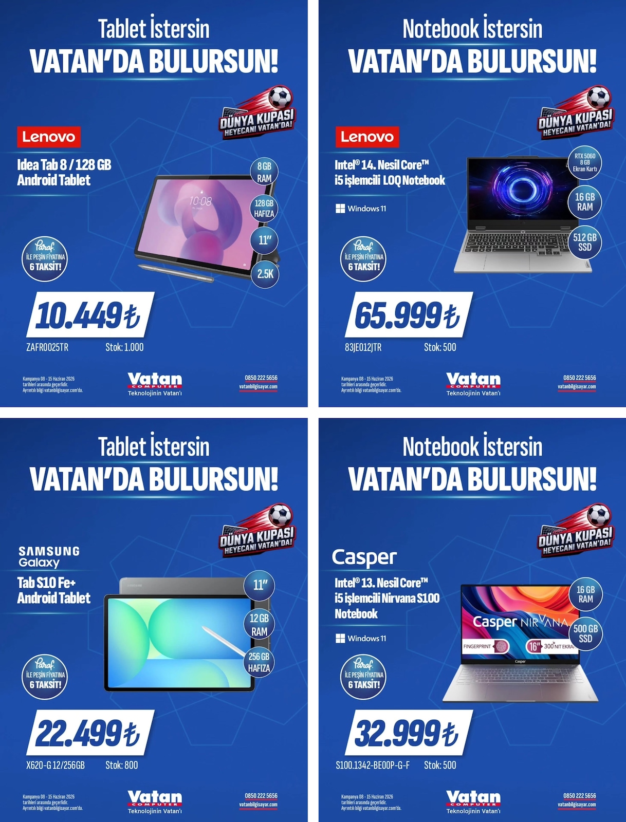 Vatan Bilgisayar 8 Haziran 2026 Aktüel Kataloğu