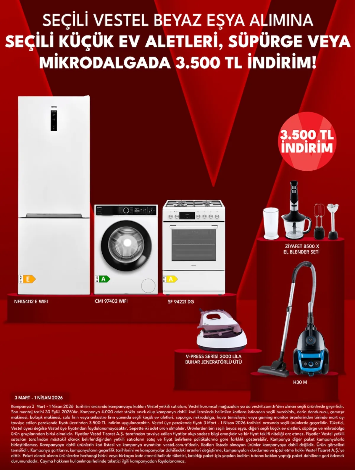 Vestel Vestel 3 Mart 2026 Aktüel Kataloğu sayfa 8: Vestel Nfk54112 E Wifi