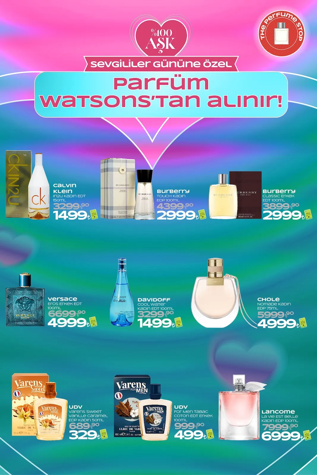 Watsons Watsons 29 Ocak 2026 Aktüel Kataloğu sayfa 23: Davidoff Cool Water Kadın Edt 100Ml, Versace Eros Erkek Edt 100Ml