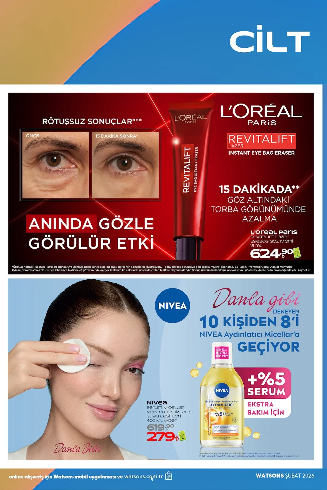 Watsons Watsons 29 Ocak 2026 Aktüel Kataloğu sayfa 32: L'Oreal Paris Revitalift Lazer Eyebag Göz Kremi 15 Ml
