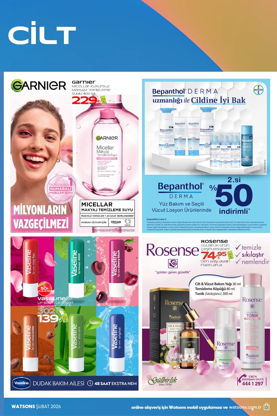 Watsons Watsons 29 Ocak 2026 Aktüel Kataloğu sayfa 34: Rosense Cilt Ve Vücut Bakım Yağı 30 Ml, Vaseline Lip Balm Çeşitleri 4.8G/Adet