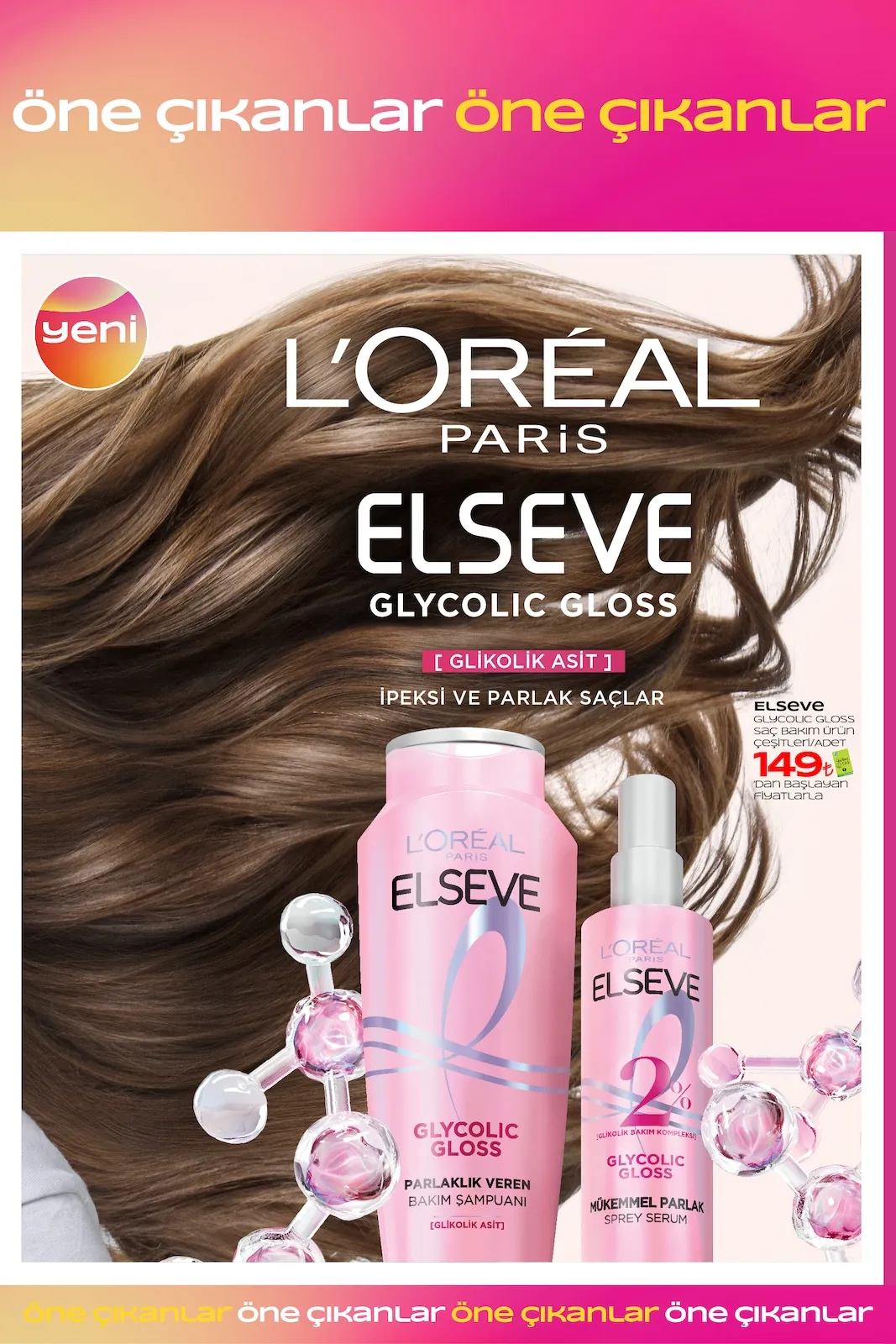 Watsons Watsons 29 Ocak 2026 Aktüel Kataloğu sayfa 37: L'Oréal Paris Elseve Glycolic Gloss Saç Bakım Ürün Çeşitleri