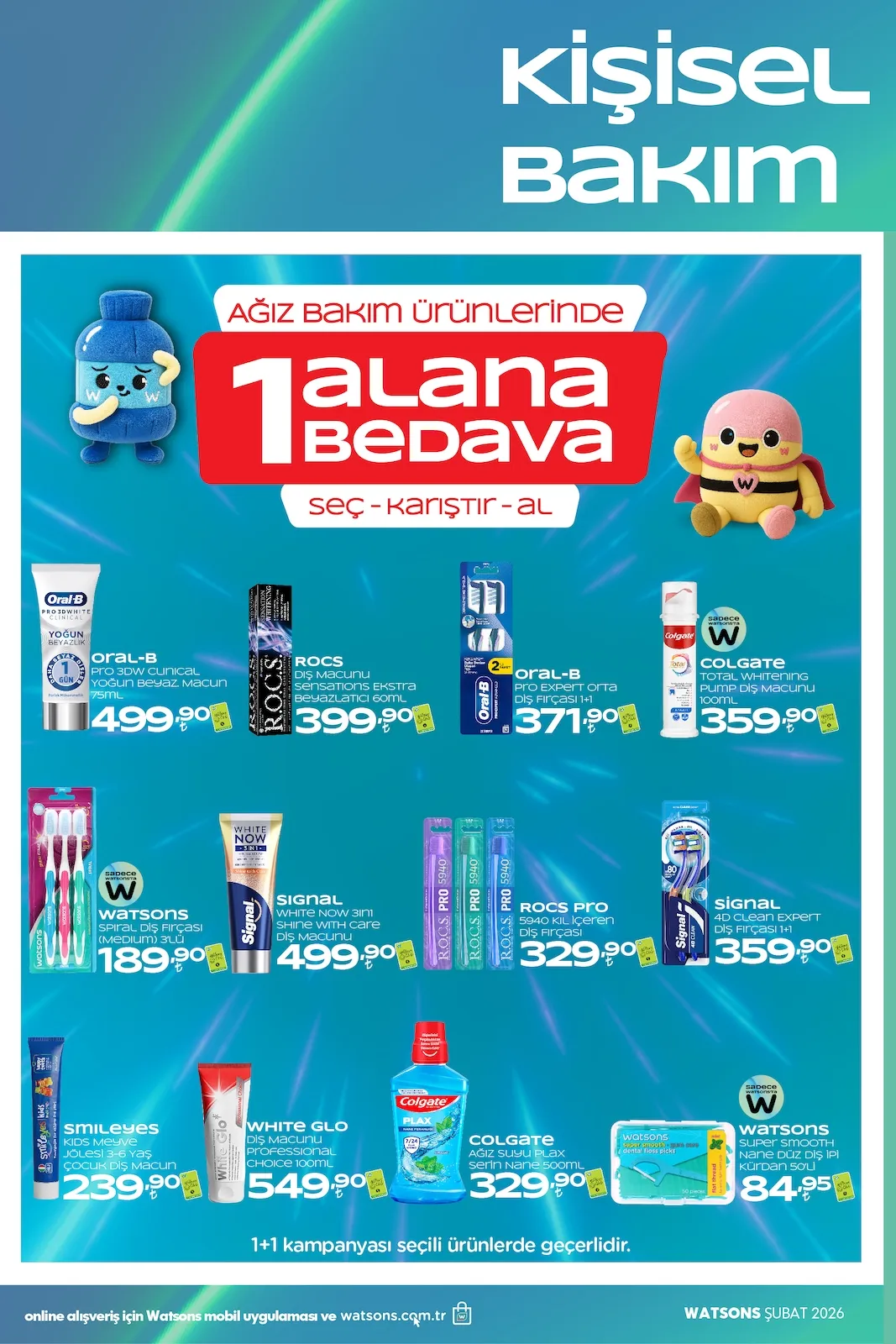 Watsons Watsons 29 Ocak 2026 Aktüel Kataloğu sayfa 46: Oral-B Pro 3Dw Clinical Yoğun Beyaz Macun 75Ml, Watsons Super Smooth Nane Düz Diş İpi Kürdan 50'Li
