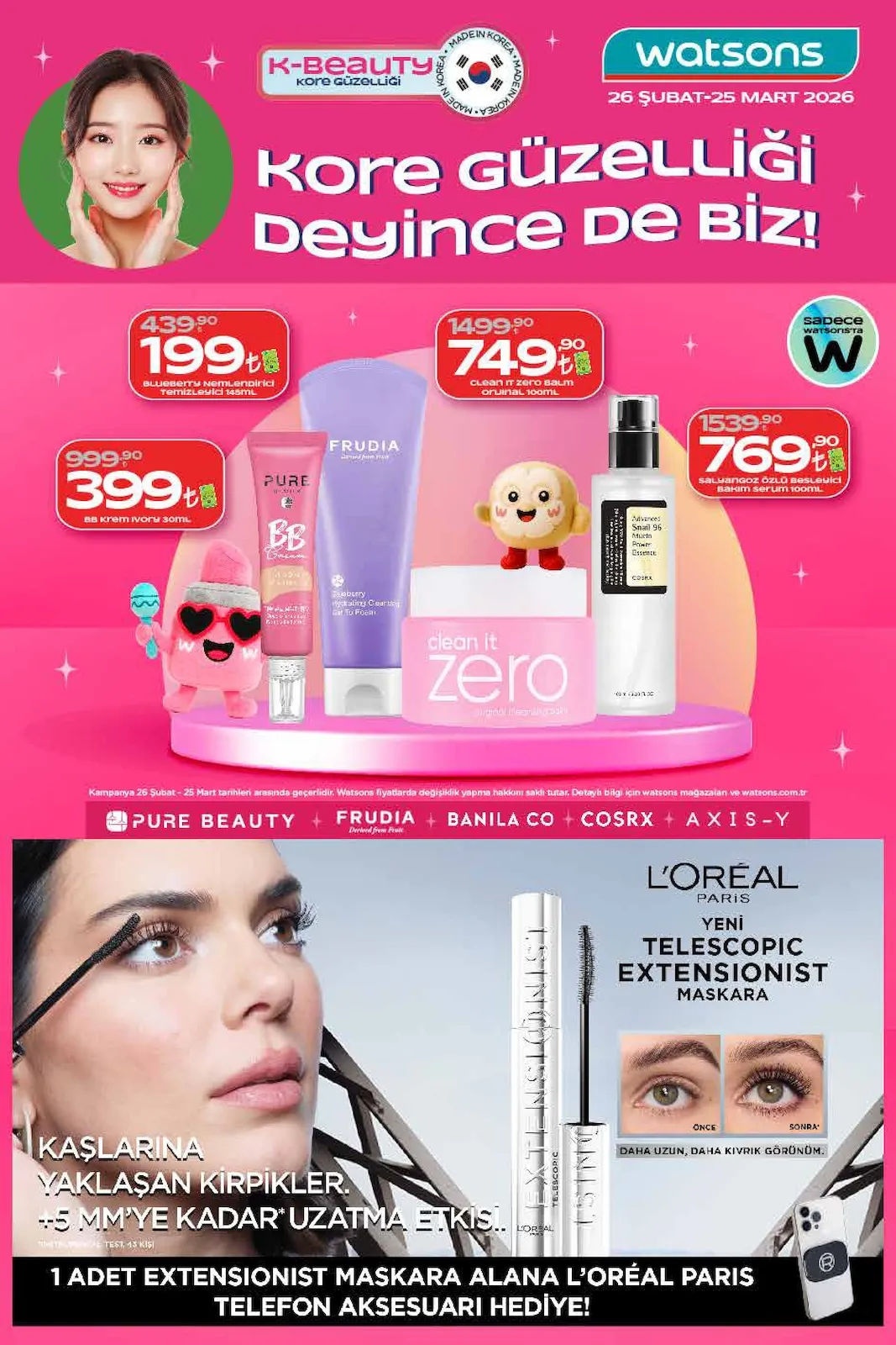 Watsons Watsons 26 Şubat 2026 Aktüel Kataloğu sayfa 1: Pure Beauty Bb Krem Ivory 30Ml
