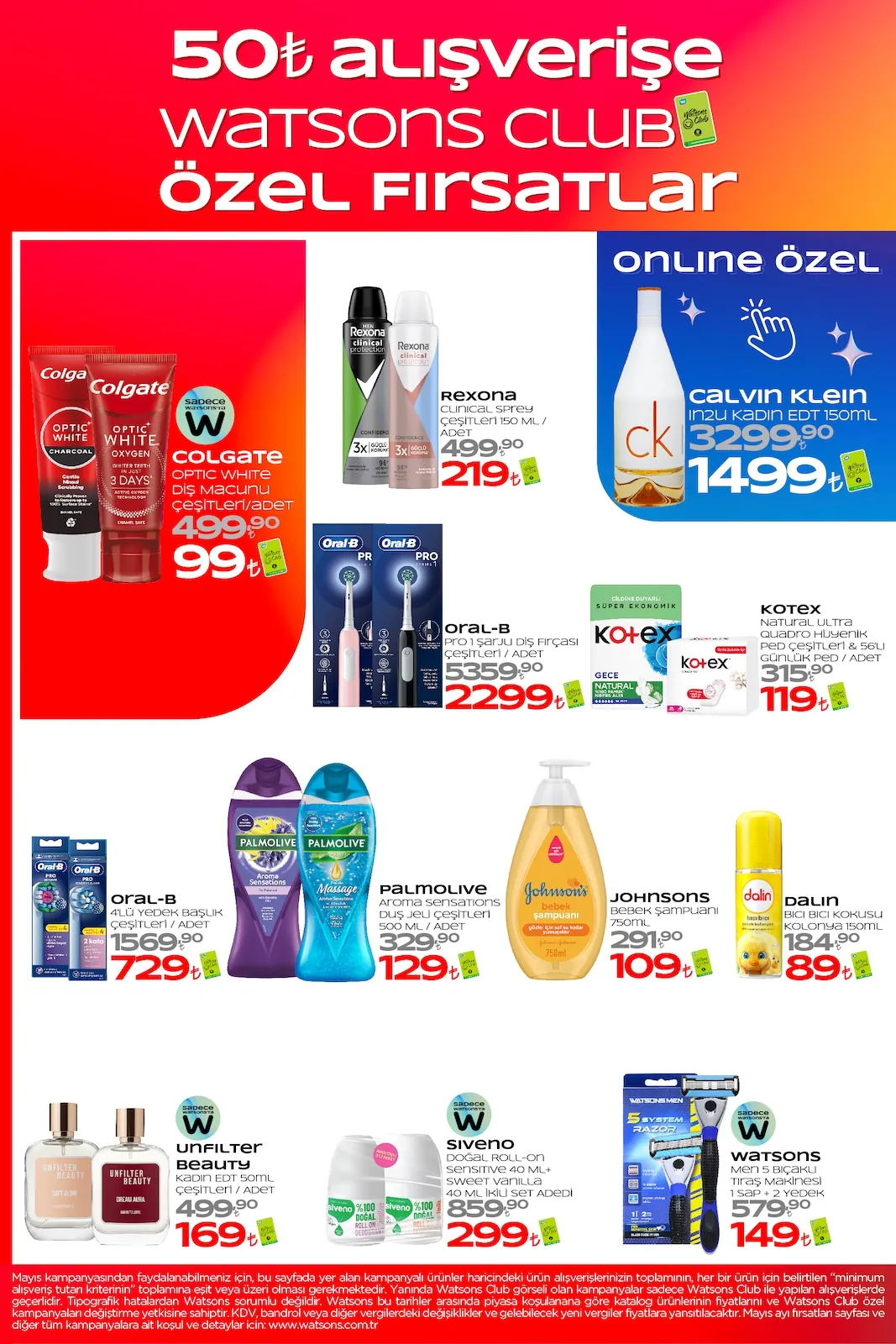 Watsons Watsons 28 Nisan 2026 Aktüel Kataloğu sayfa 4: Unfilter Beauty Kadın Edt 50Ml, Calvin Klein In2U Kadın Edt 150Ml