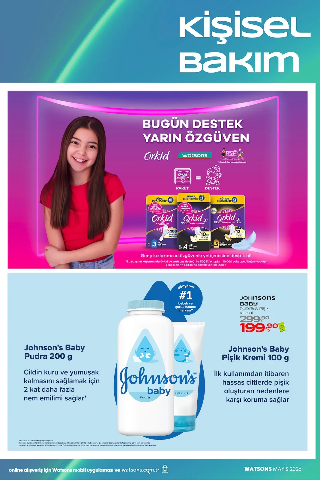 Watsons Watsons 28 Nisan 2026 Aktüel Kataloğu sayfa 43: Johnson'S Baby Pudra & Pişik Kremi Set