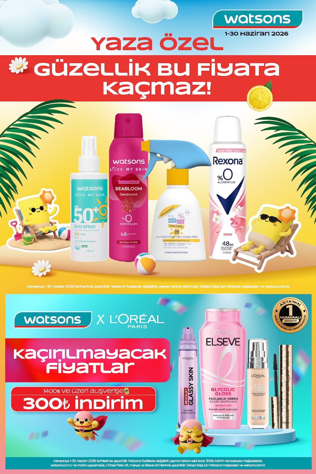 Watsons 1 Haziran 2026 Aktüel Kataloğu broşürü
