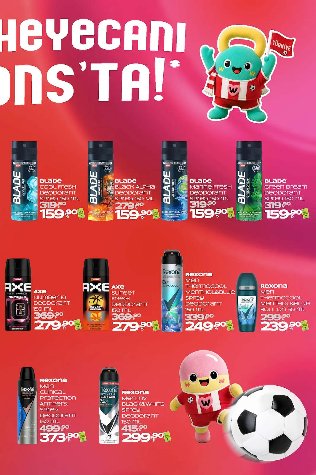 Watsons Watsons 1 Haziran 2026 Aktüel Kataloğu sayfa 11: Rexona Men Clinical Protection Sprey Deodorant 150 Ml, Rexona Men Invisible Black & White Sprey Deodorant 150 Ml