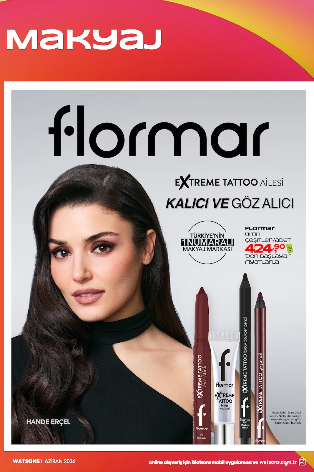 Watsons Watsons 1 Haziran 2026 Aktüel Kataloğu sayfa 23: Flormar Extreme Tattoo Ailesi