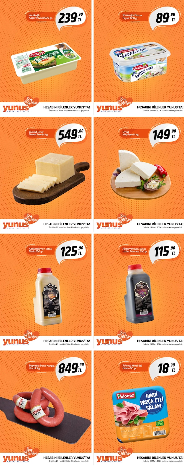 Yunus Market 26 Mart 2026 Aktüel Kataloğu broşürü