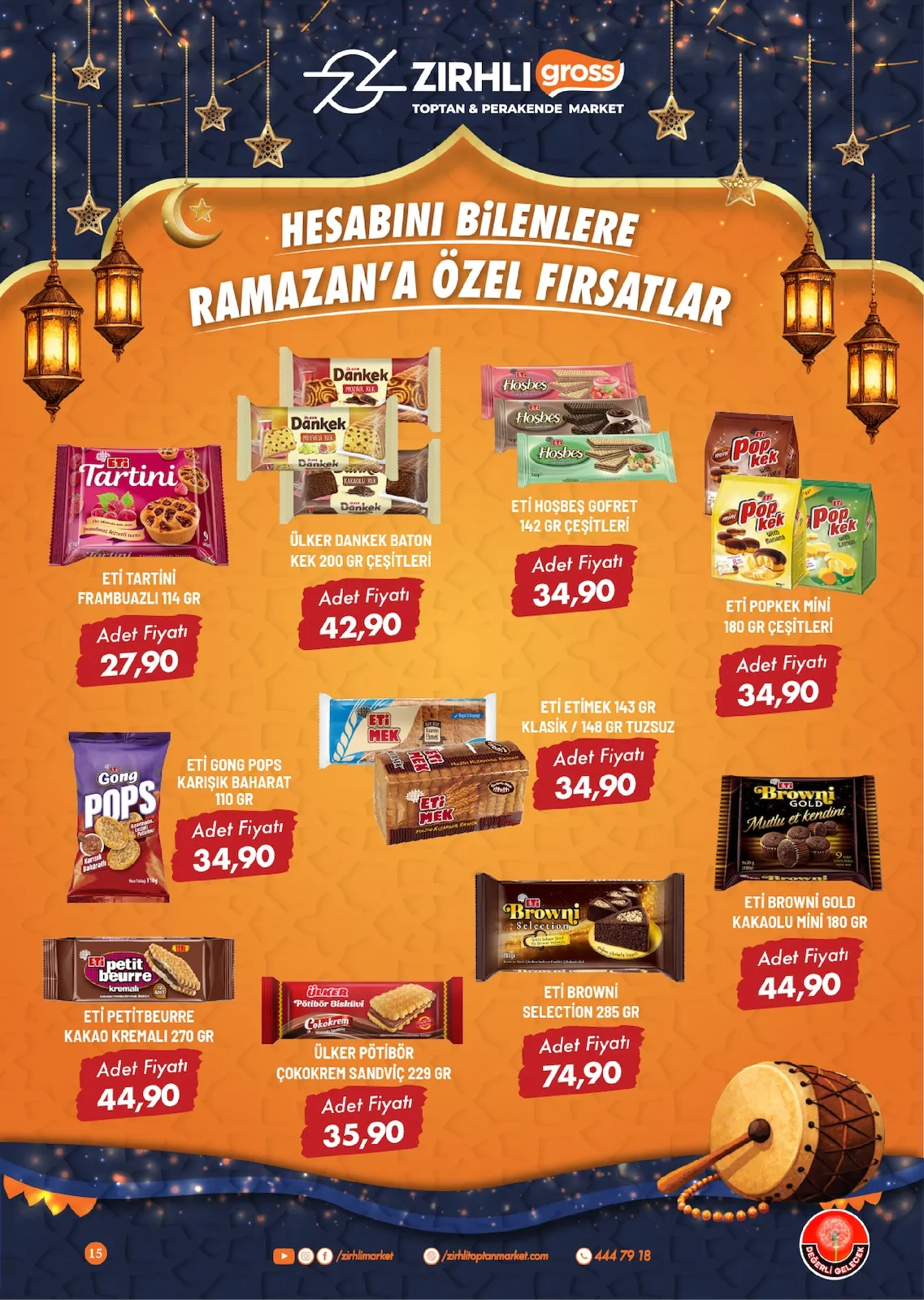 Zırhlı Zırhlı Toptan Market 13 Şubat 2026 Aktüel Kataloğu sayfa 16: Eti Hoşbeş Gofret 142 Gr Çeşitleri, Eti Browni Selection 285 Gr