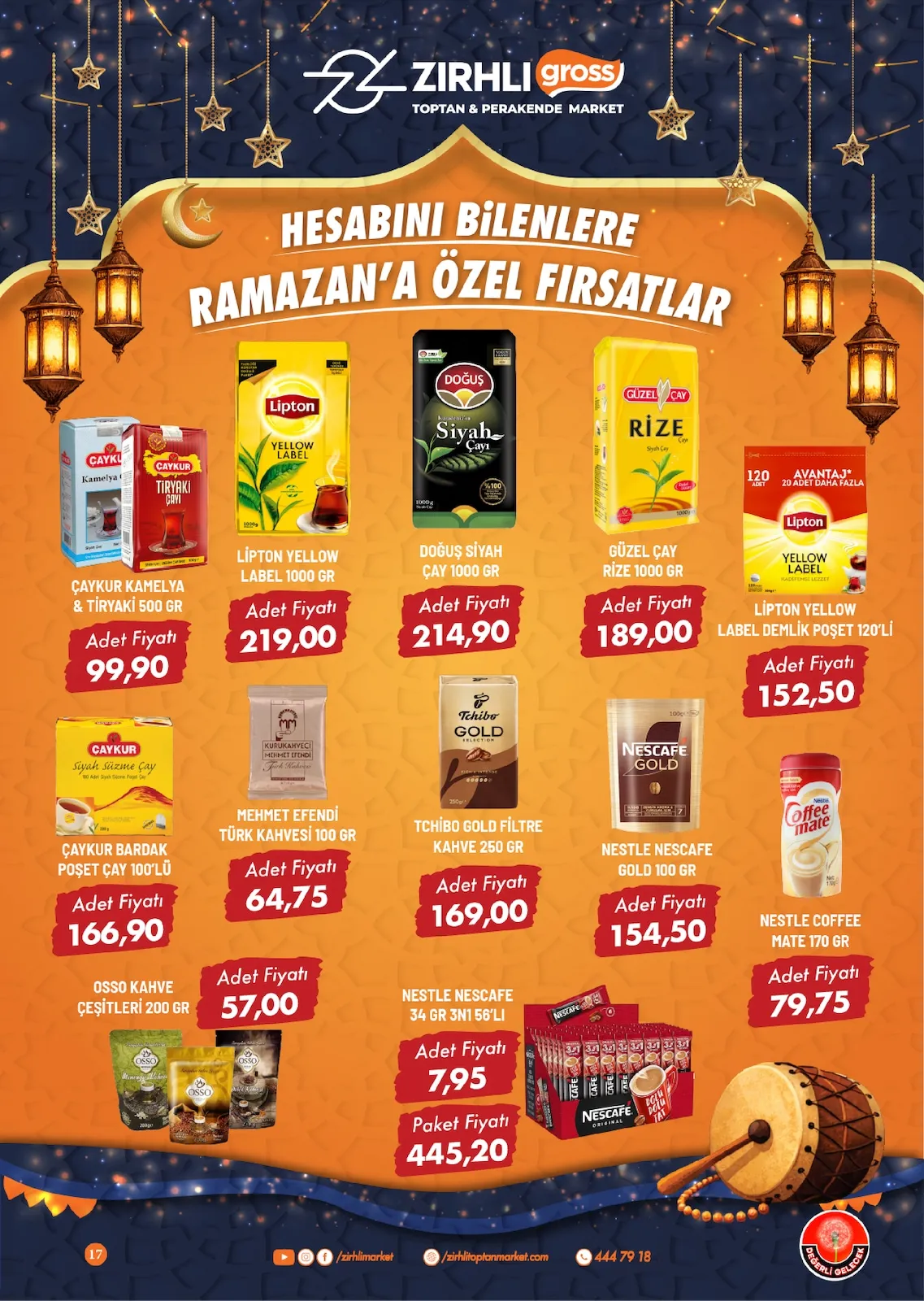 Zırhlı Zırhlı Toptan Market 13 Şubat 2026 Aktüel Kataloğu sayfa 18: Doğuş Siyah Çay 1000 Gr, Mehmet Efendi Türk Kahvesi 100 Gr
