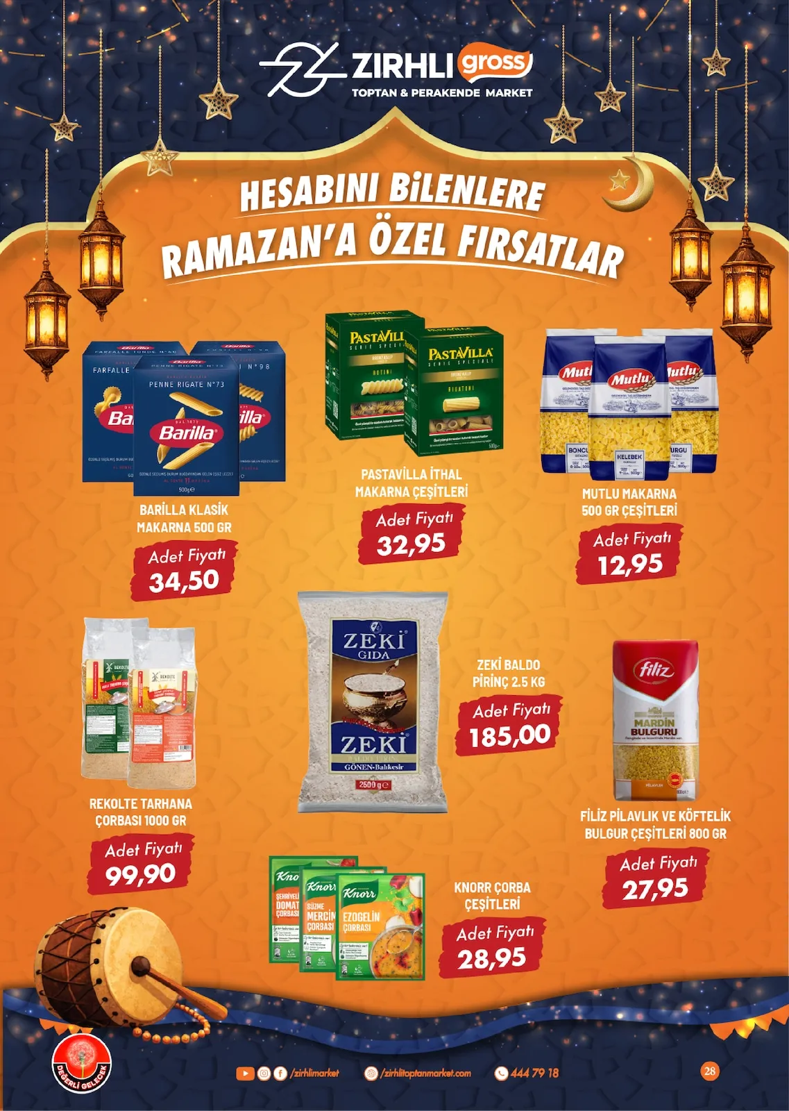 Zırhlı Zırhlı Toptan Market 13 Şubat 2026 Aktüel Kataloğu sayfa 29: Barilla Klasik Makarna 500 Gr, Zeki Baldo Pirinç 2.5 Kg