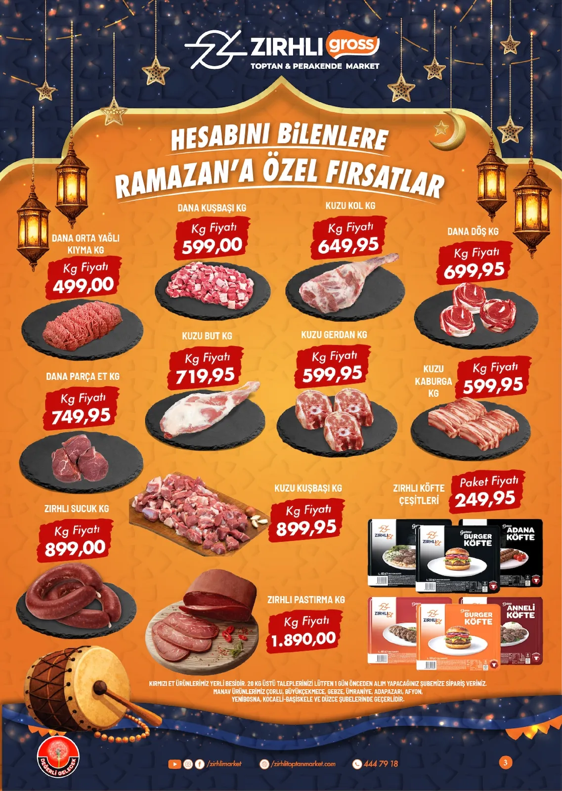 Zırhlı Zırhlı Toptan Market 13 Şubat 2026 Aktüel Kataloğu sayfa 3: Kuzu Kol Kg, Dana Kuşbaşı Kg