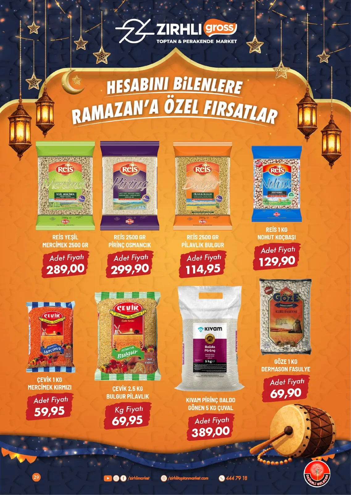 Zırhlı Zırhlı Toptan Market 13 Şubat 2026 Aktüel Kataloğu sayfa 30: Ki̇Vam Pi̇Ri̇Nç Baldo Gönen 5 Kg Çuval, Rei̇S 1 Kg Nohut Koçbaşi