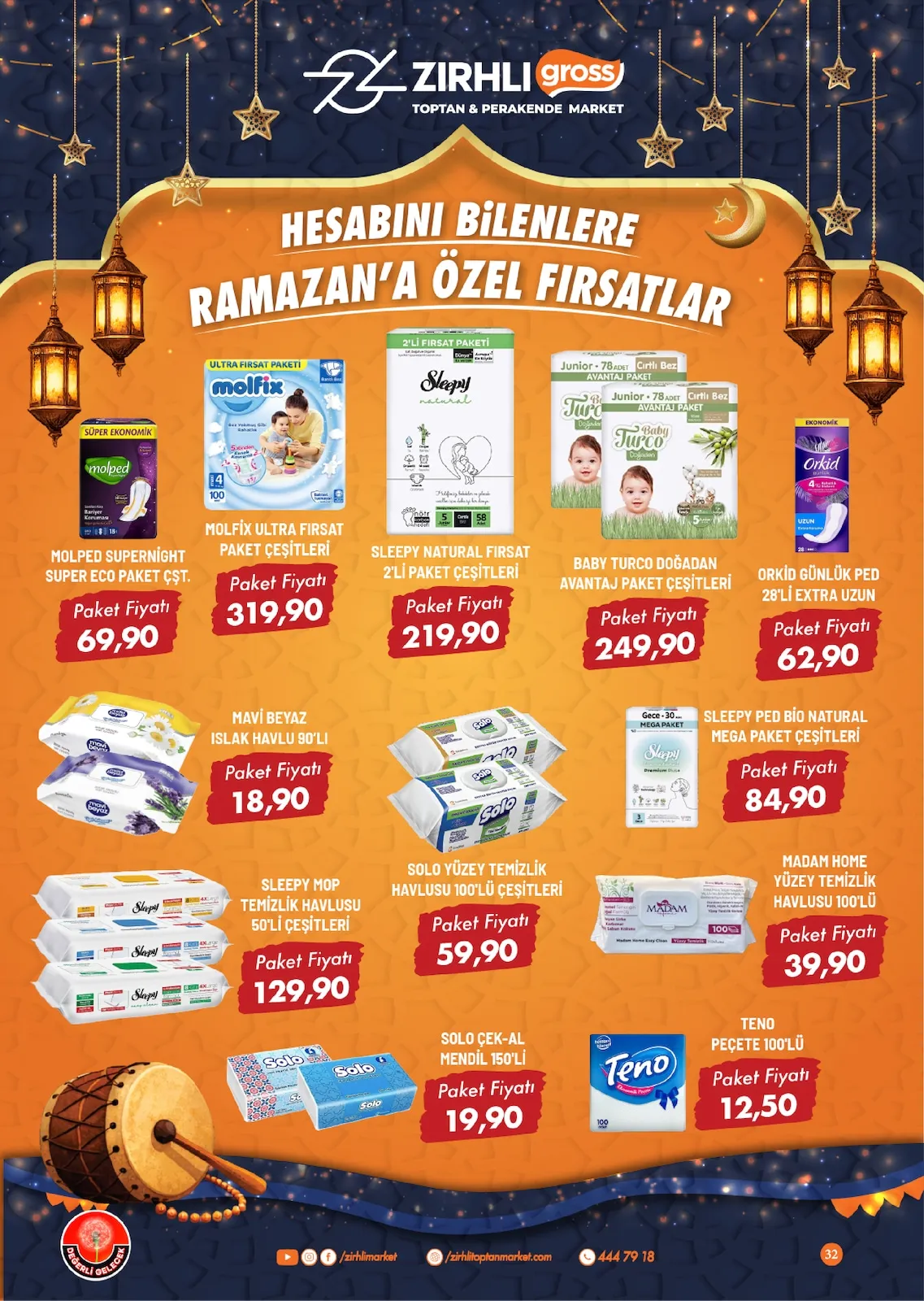 Zırhlı Zırhlı Toptan Market 13 Şubat 2026 Aktüel Kataloğu sayfa 33: Baby Turco Doğadan Junior 78 Adet Avantaj Paket, Sleepy Natural Fırsat 2'Li Paket Çeşitleri