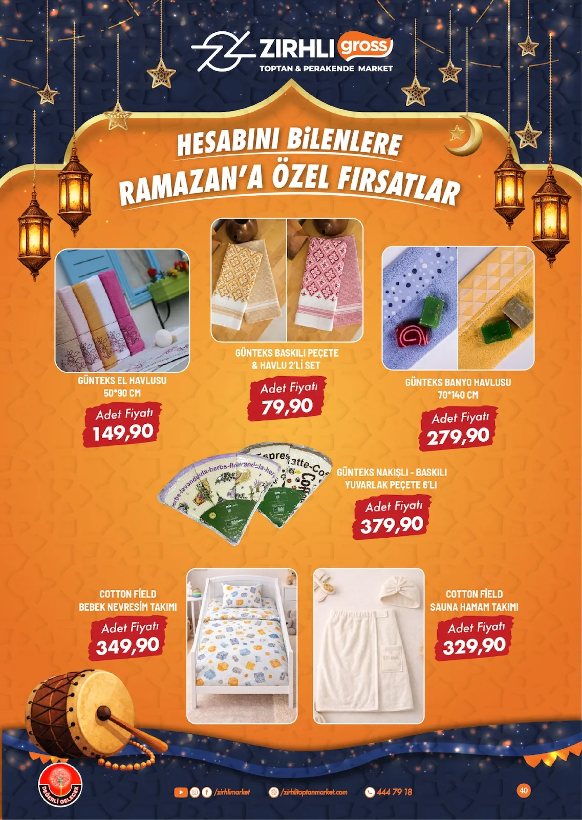 Zırhlı Zırhlı Toptan Market 13 Şubat 2026 Aktüel Kataloğu sayfa 41: Günteks El Havlusu 50*90 Cm, Cotton Field Bebek Nevresim Takımı