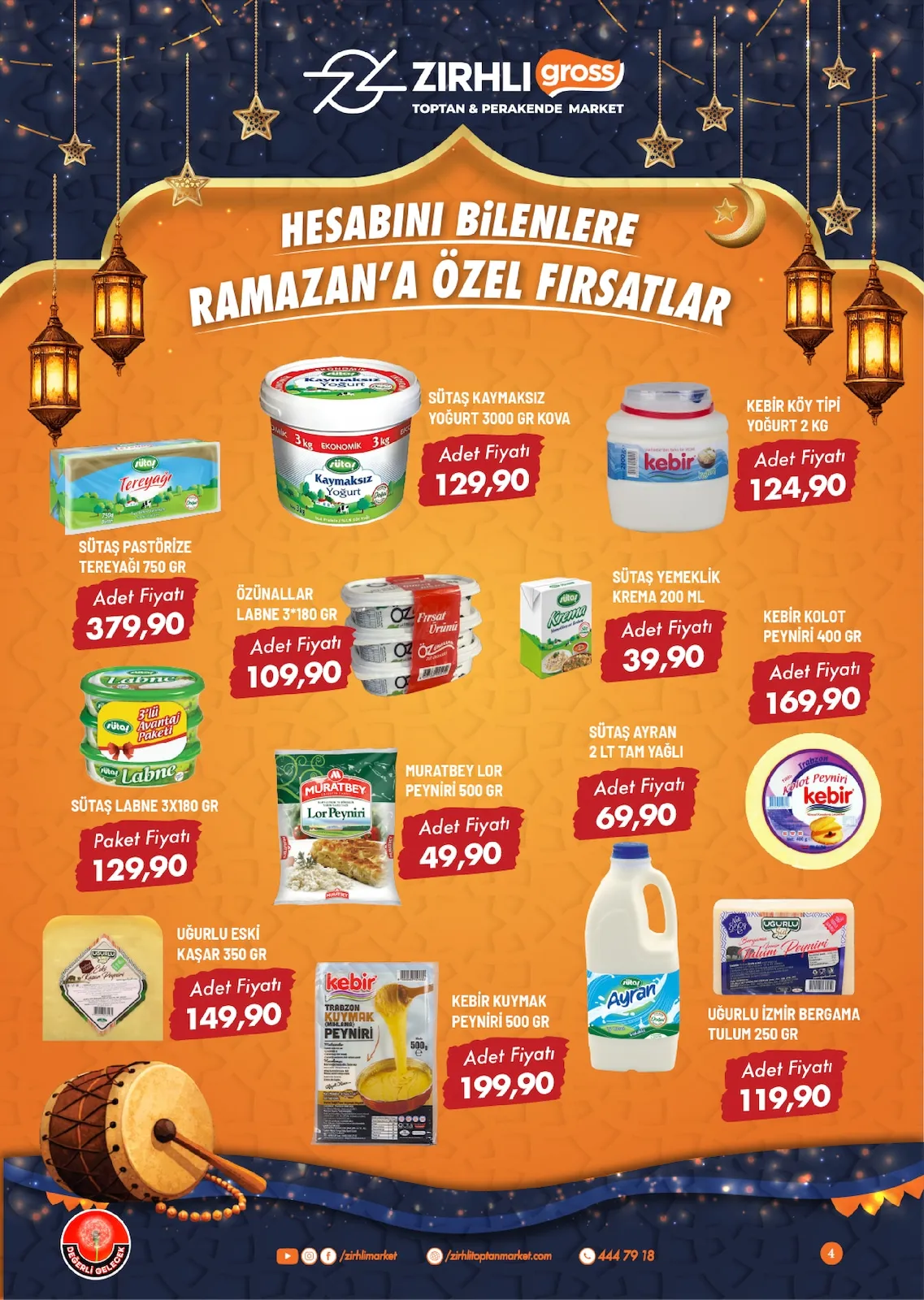 Zırhlı Zırhlı Toptan Market 13 Şubat 2026 Aktüel Kataloğu sayfa 5: Sütaş Pastöri̇Ze Tereyaği 750 Gr, Sütaş Kaymaksiz Yoğurt 3000 Gr Kova