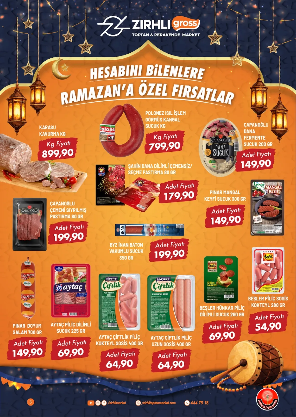 Zırhlı Zırhlı Toptan Market 13 Şubat 2026 Aktüel Kataloğu sayfa 6: Pinar Mangal Keyfi̇ Sucuk 300 Gr, Çapanoğlu Çemeni̇ Siyrilmiş Pastirma 80 Gr