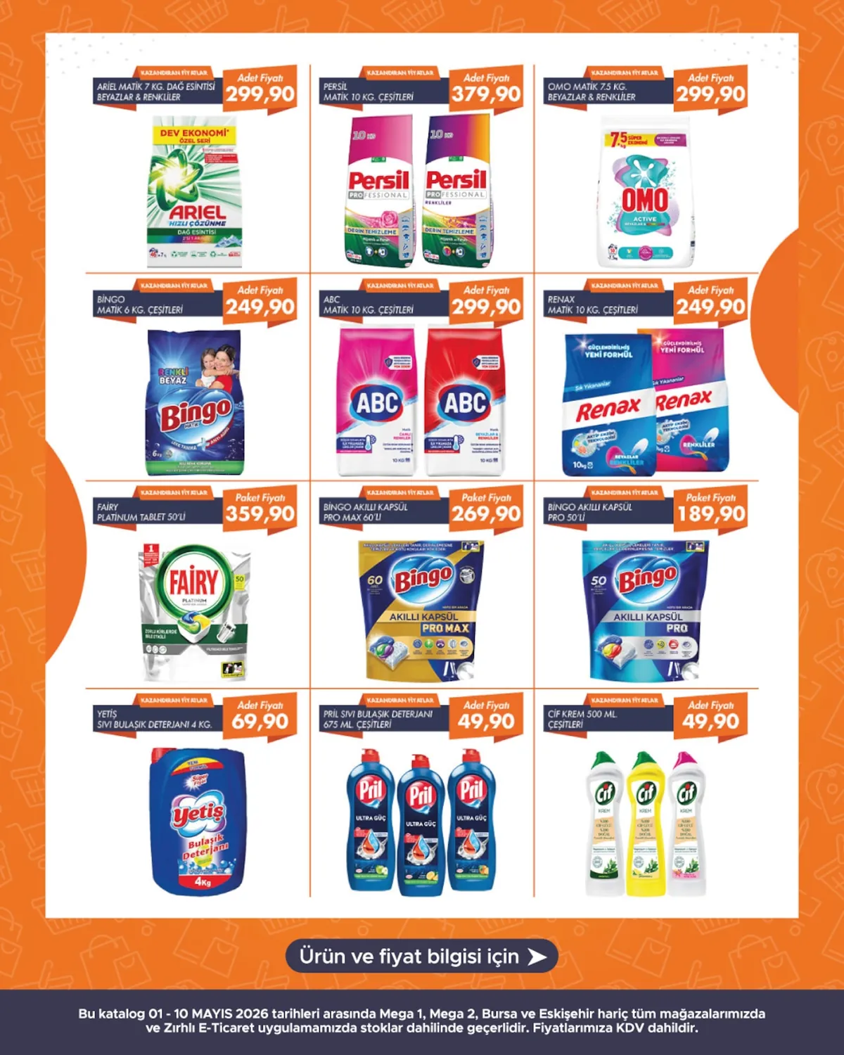 Zırhlı Zırhlı Toptan Market 1 Mayıs 2026 Aktüel Kataloğu sayfa 19: Abc Matik 10 Kg. Çeşitleri, Bingo Akilli Kapsül Pro Max 60'Li