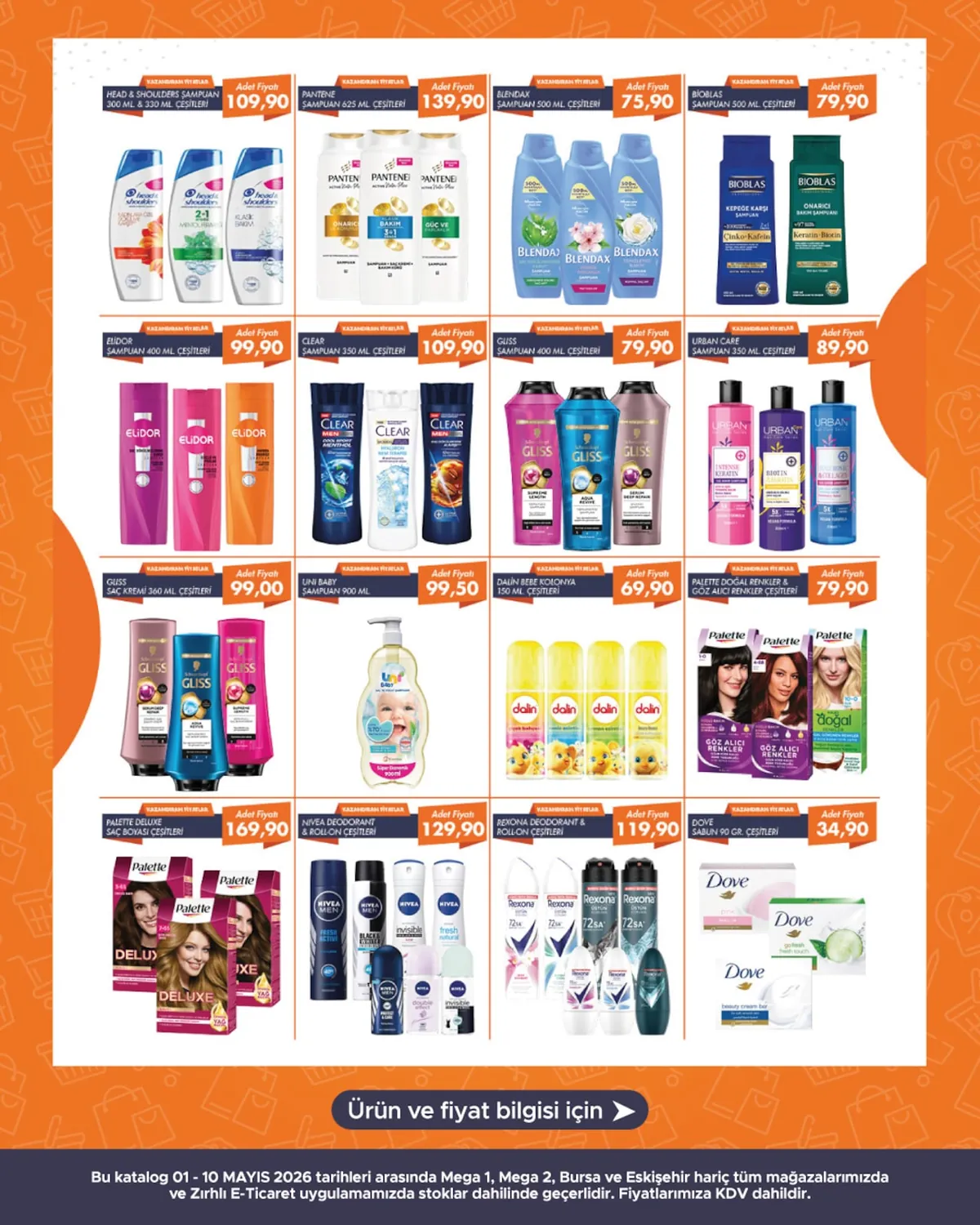 Zırhlı Zırhlı Toptan Market 1 Mayıs 2026 Aktüel Kataloğu sayfa 23: Uni Baby Şampuan 900 Ml, Clear Şampuan 350 Ml Çeşitleri