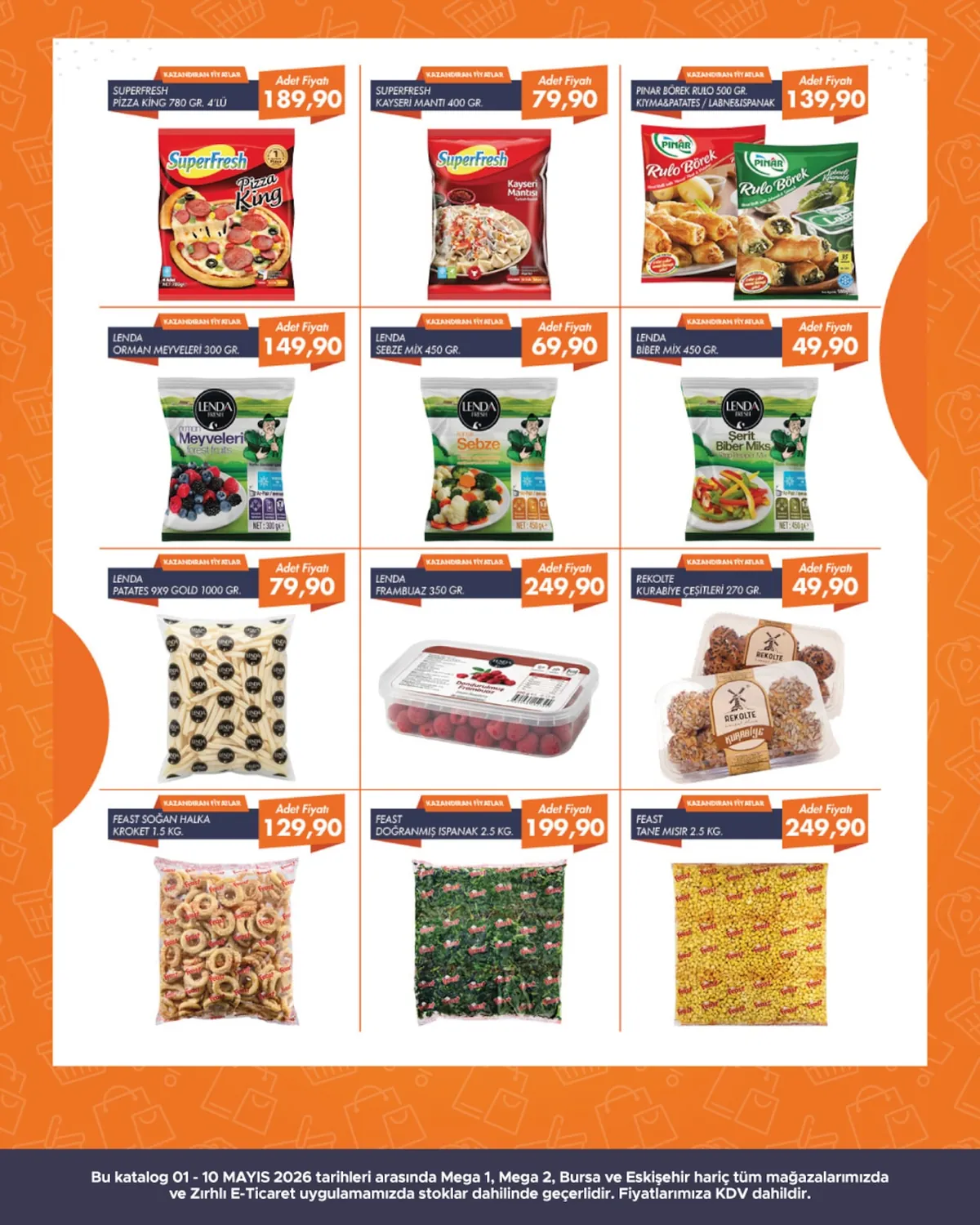 Zırhlı Zırhlı Toptan Market 1 Mayıs 2026 Aktüel Kataloğu sayfa 8: Lenda Sebze Mix 450 Gr., Lenda Frambuaz 350 Gr.