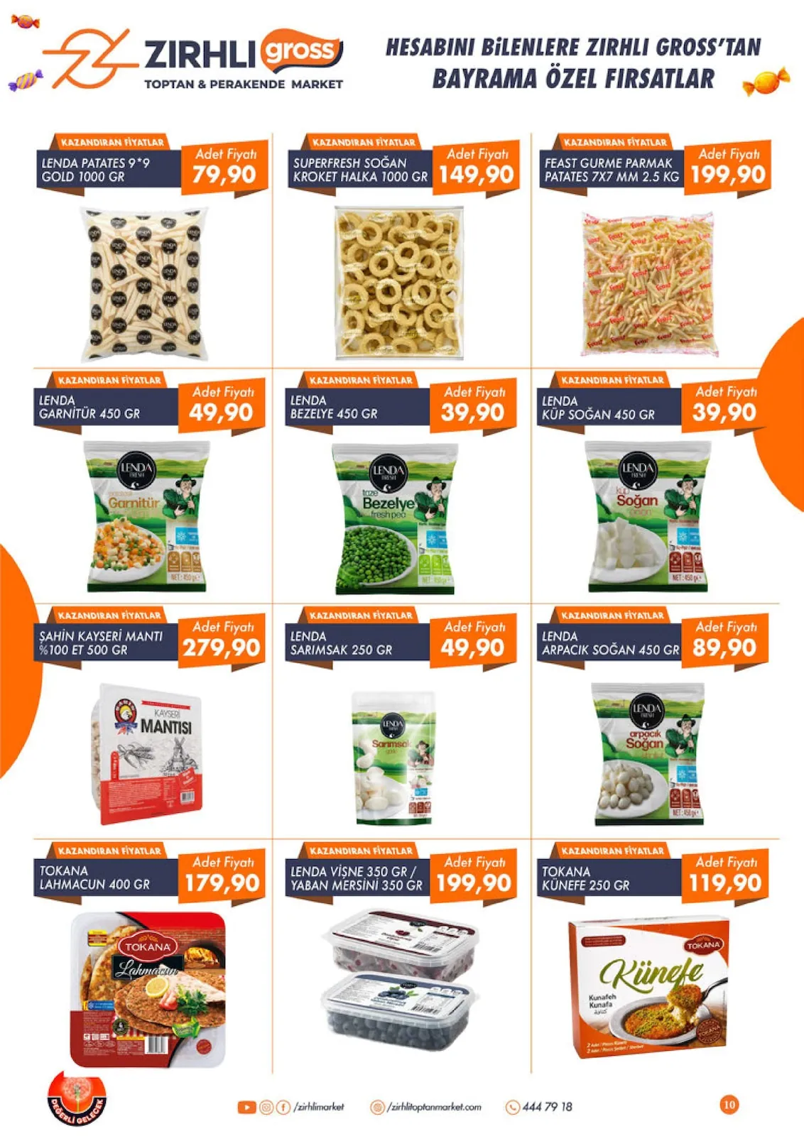 Zırhlı Zırhlı Toptan Market 22 Mayıs 2026 Aktüel Kataloğu sayfa 11: Lenda Sarımsak 250 Gr, Lenda Bezelye 450 Gr