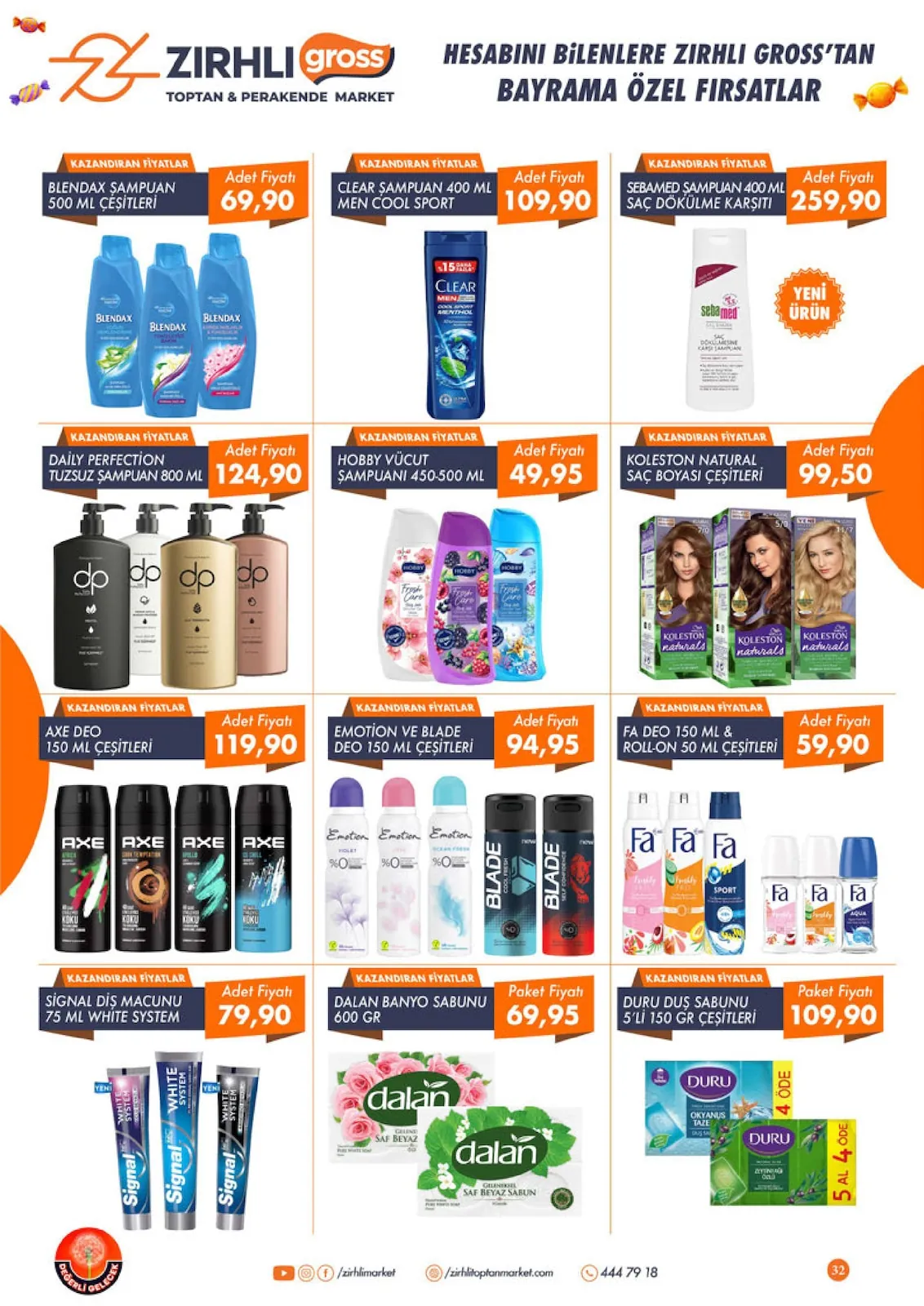 Zırhlı Zırhlı Toptan Market 22 Mayıs 2026 Aktüel Kataloğu sayfa 33: Daily Perfection Tuzsuz Şampuan 800 Ml, Signal Diş Macunu 75 Ml White System