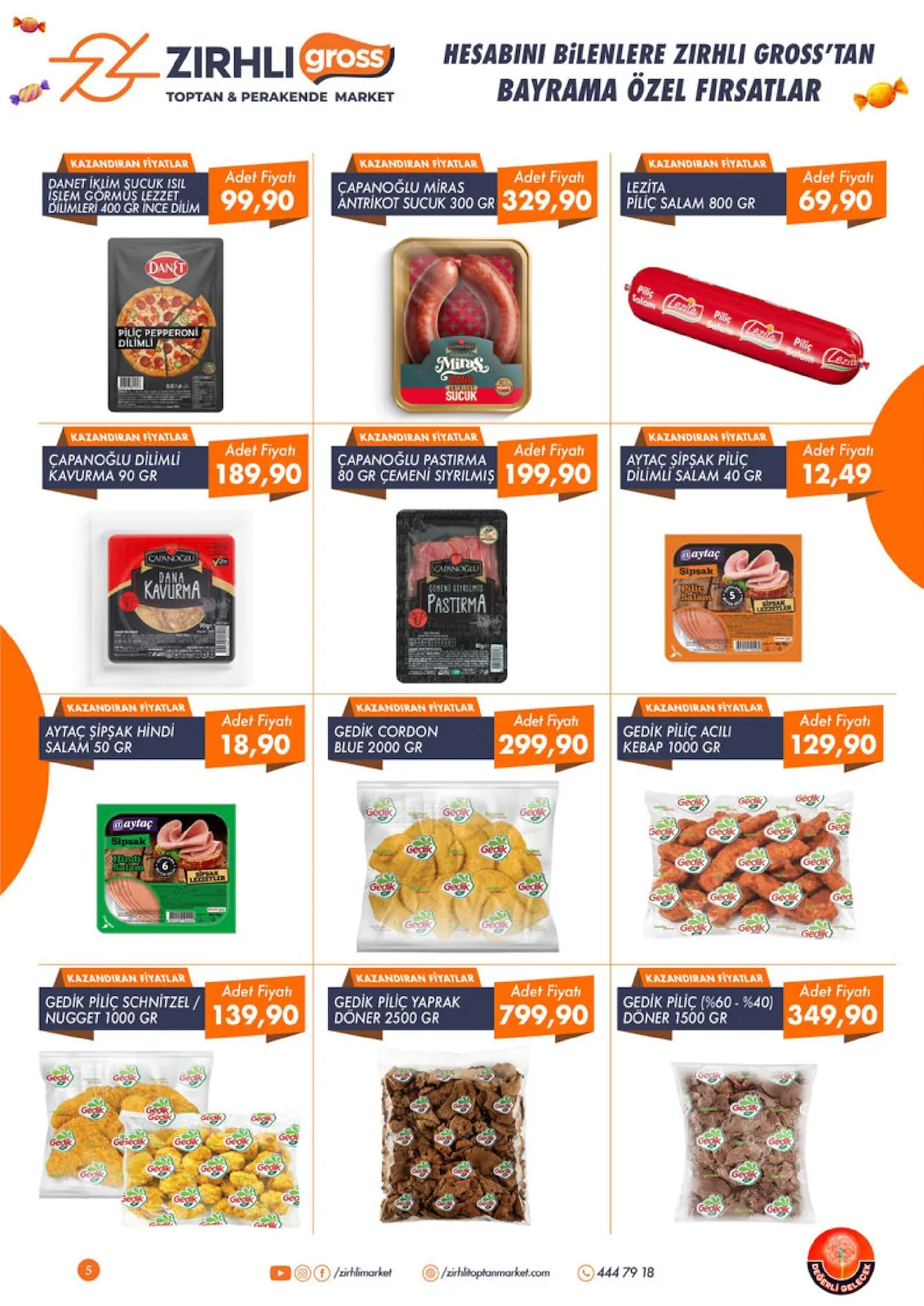 Zırhlı Zırhlı Toptan Market 22 Mayıs 2026 Aktüel Kataloğu sayfa 6: Gedik Cordon Blue 2000 Gr, Çapanoğlu Pastırma 80 Gr Çemeni Siyrilmiş