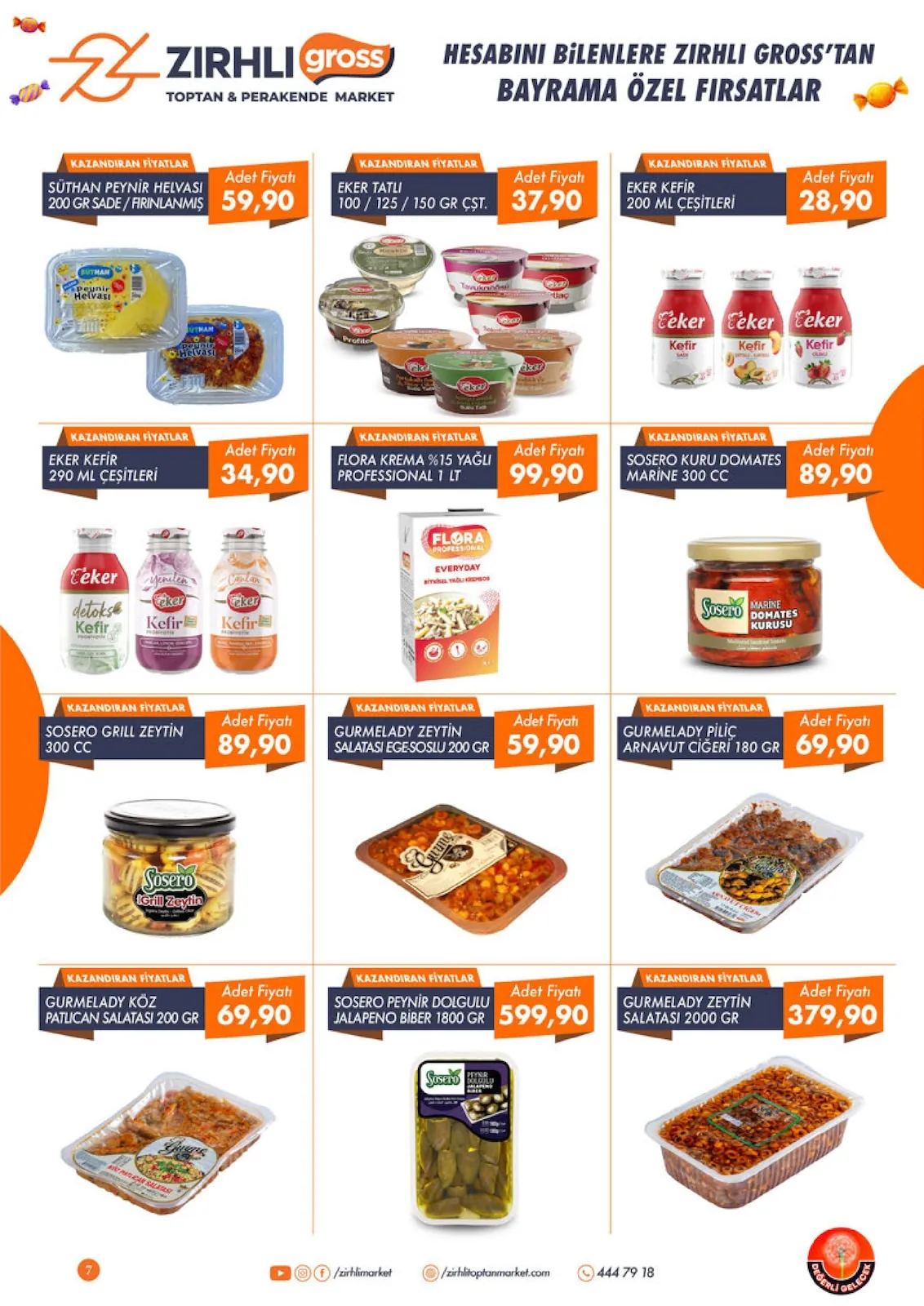 Zırhlı Zırhlı Toptan Market 22 Mayıs 2026 Aktüel Kataloğu sayfa 8: Gurmelady Zeytin Salatası Eggosulu 200 Gr, Flora Krema %15 Yağlı Professional 1 Lt