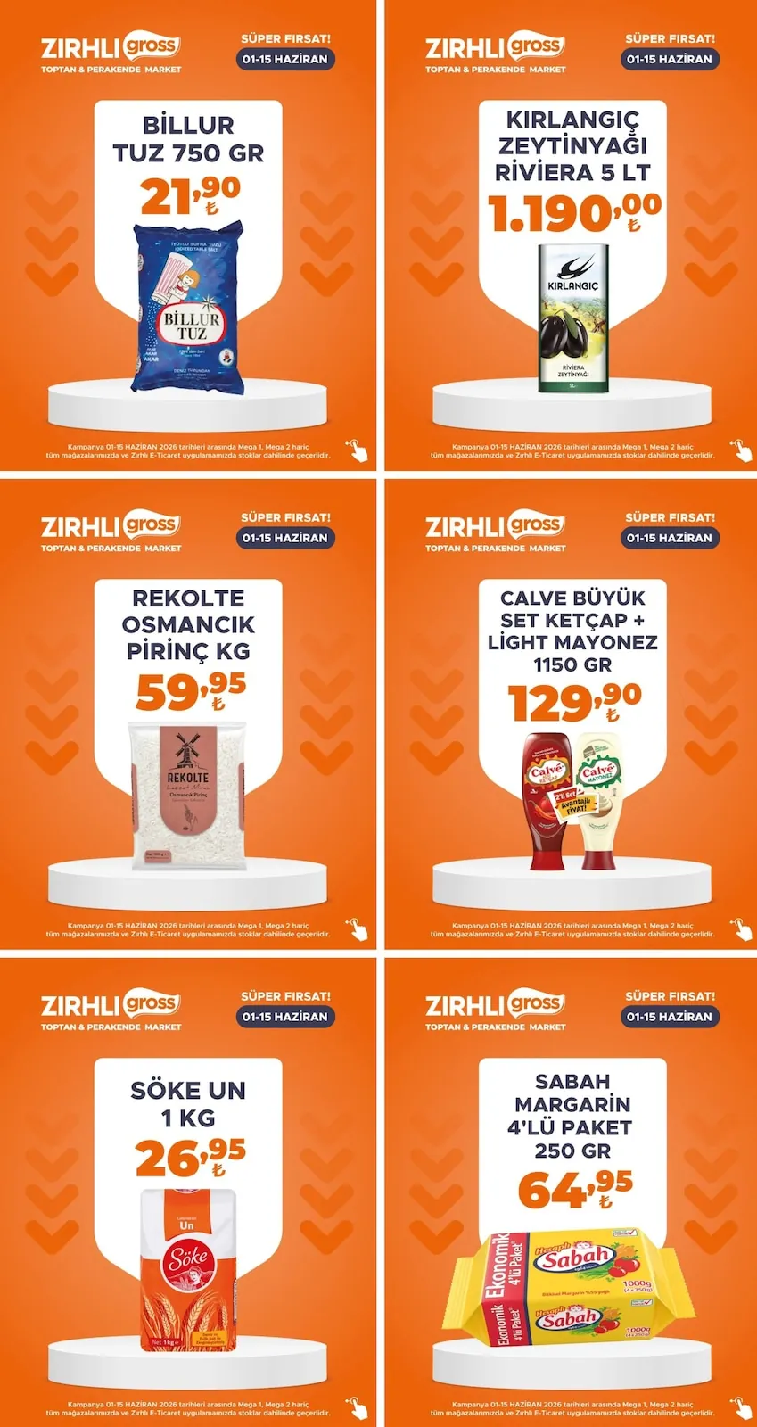 Zırhlı Zırhlı Toptan Market 1 Haziran 2026 Aktüel Kataloğu sayfa 3: Sabah Margarin 4'Lü Paket 1000G, Calve Büyük Set Ketçap + Light Mayonez 1150G
