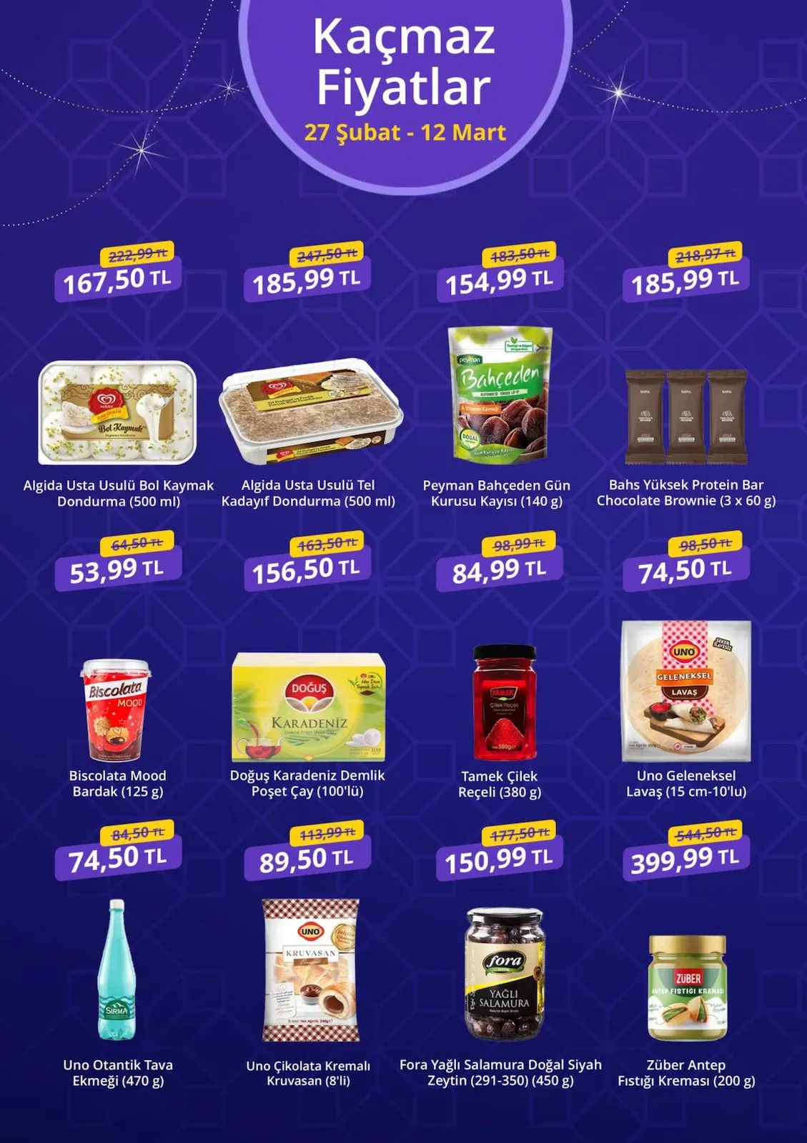 getirbüyük getirbüyük 27 Şubat 2026 Aktüel Kataloğu sayfa 3: Uno Geleneksel Lavaş (15 Cm-10'Lu), Tamek Çilek Reçeli (380 G)